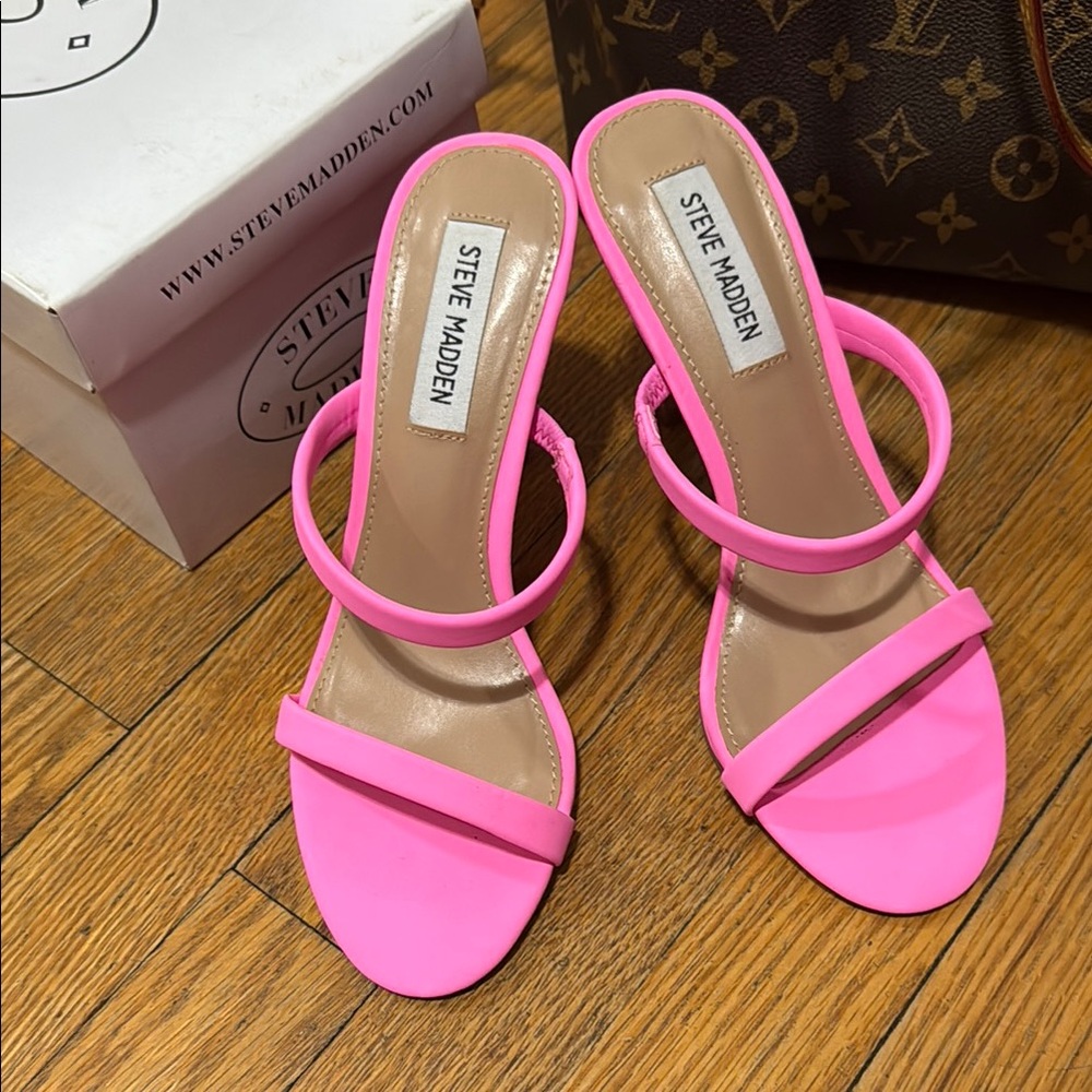 Steve Madden Pink Stiletto Heels with Ankle Strap